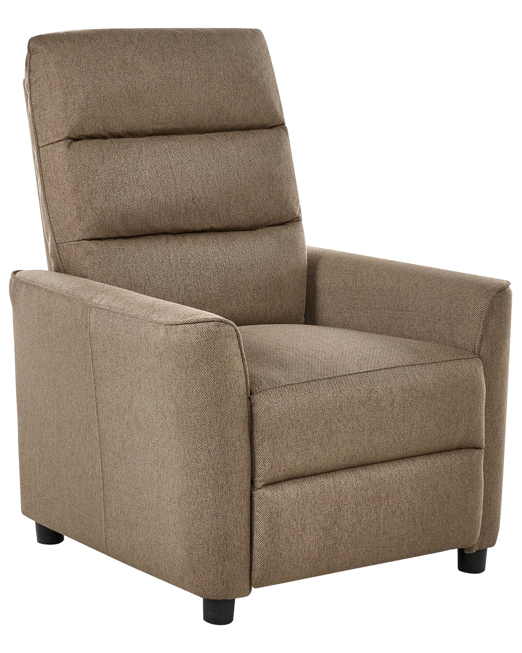 Recliner Chair SANDE with Footrest Fabric Brown