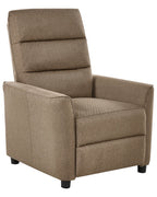 Recliner Chair SANDE with Footrest Fabric Brown