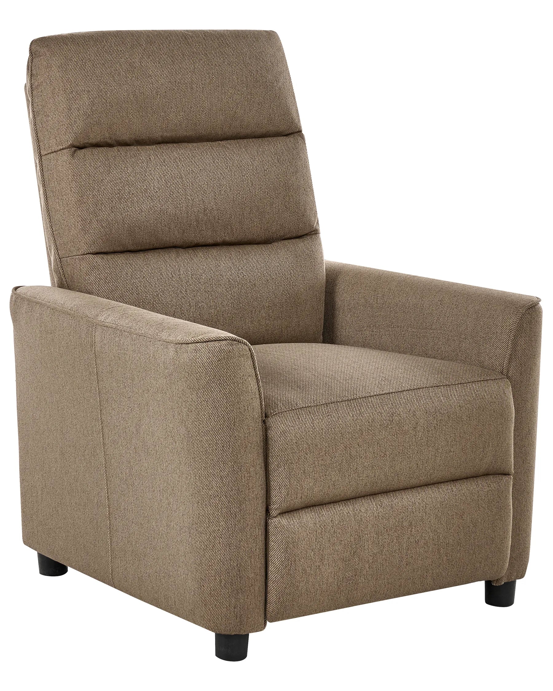 Recliner Chair SANDE with Footrest Fabric Brown