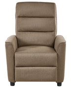 Recliner Chair SANDE with Footrest Fabric Brown
