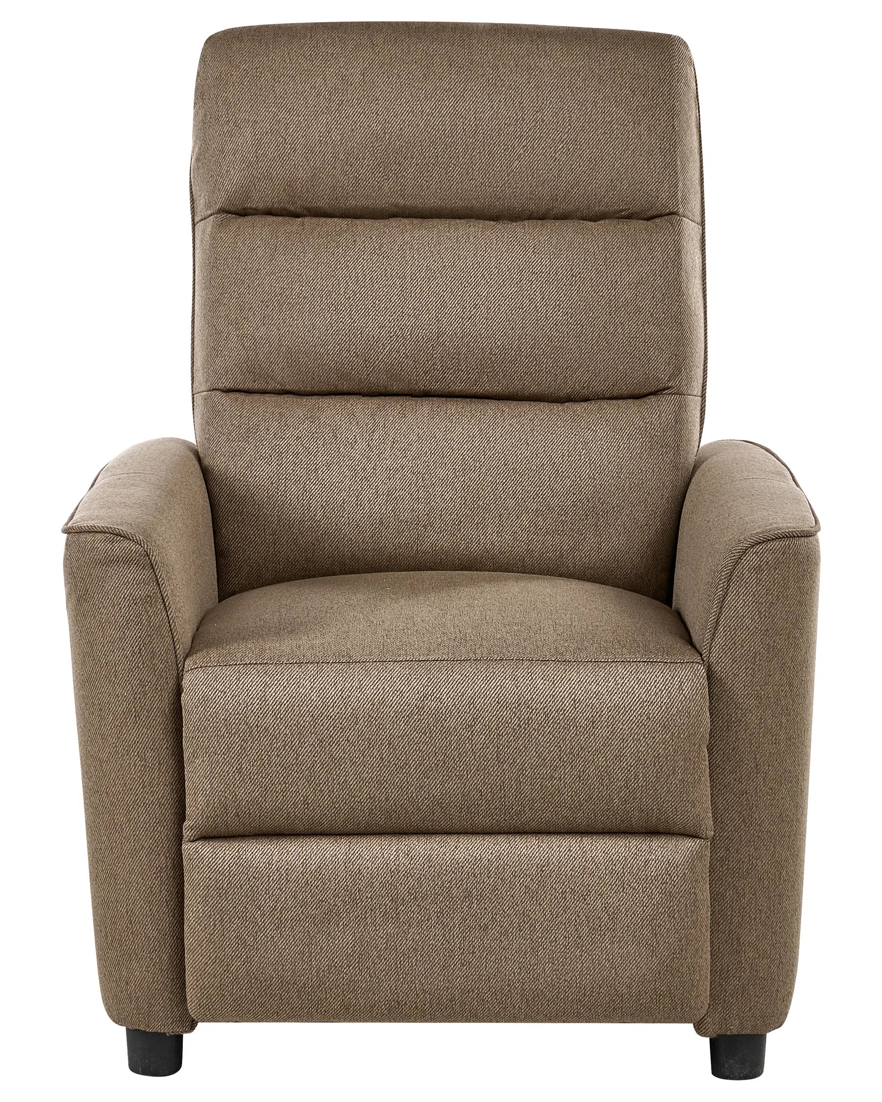 Recliner Chair SANDE with Footrest Fabric Brown