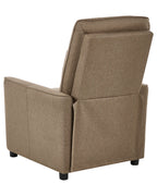 Recliner Chair SANDE with Footrest Fabric Brown