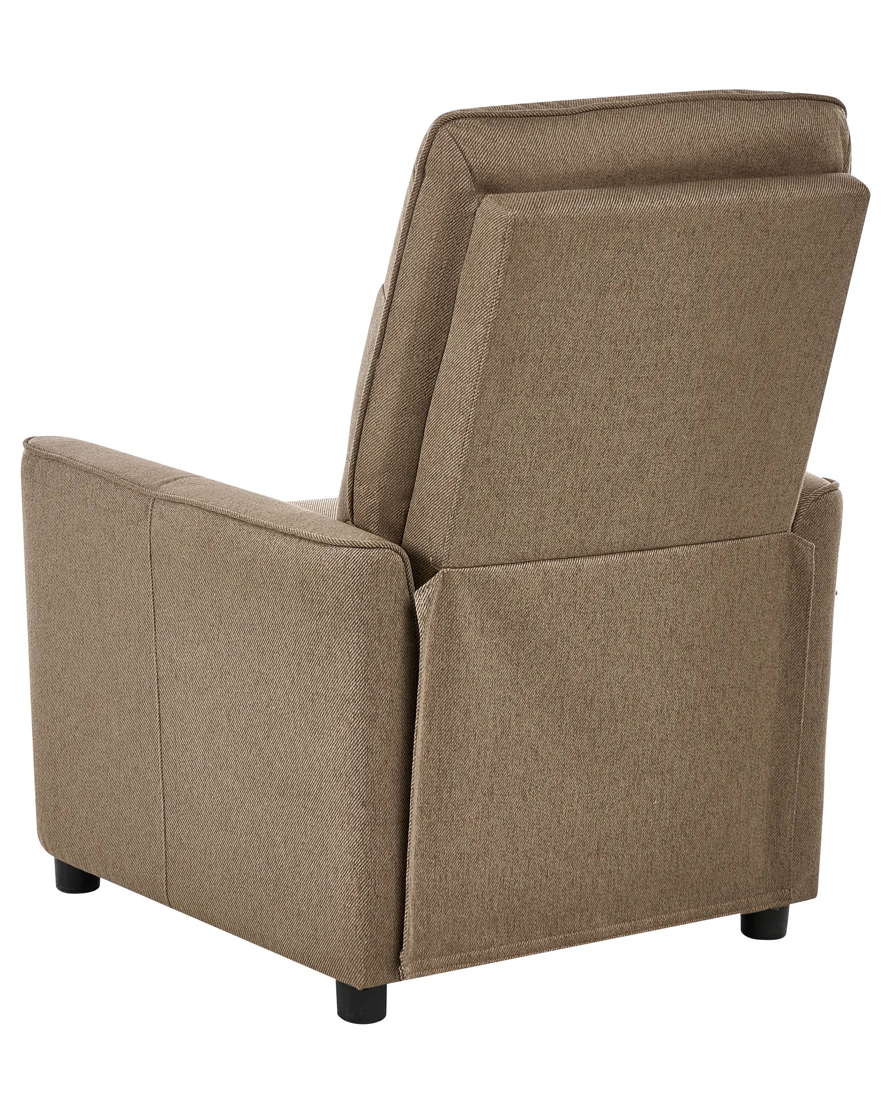 Recliner Chair SANDE with Footrest Fabric Brown
