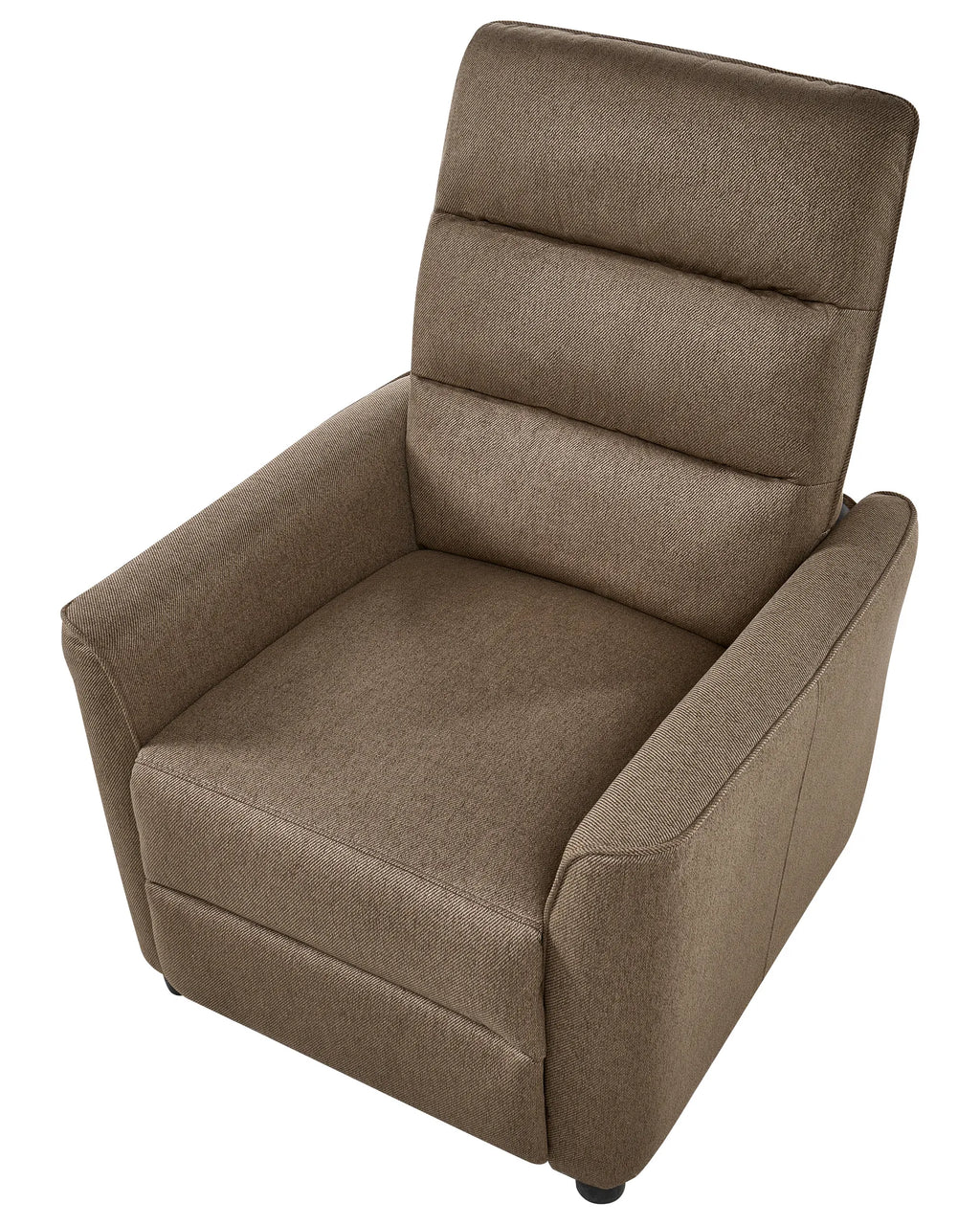 Recliner Chair SANDE with Footrest Fabric Brown