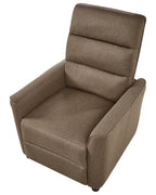 Recliner Chair SANDE with Footrest Fabric Brown