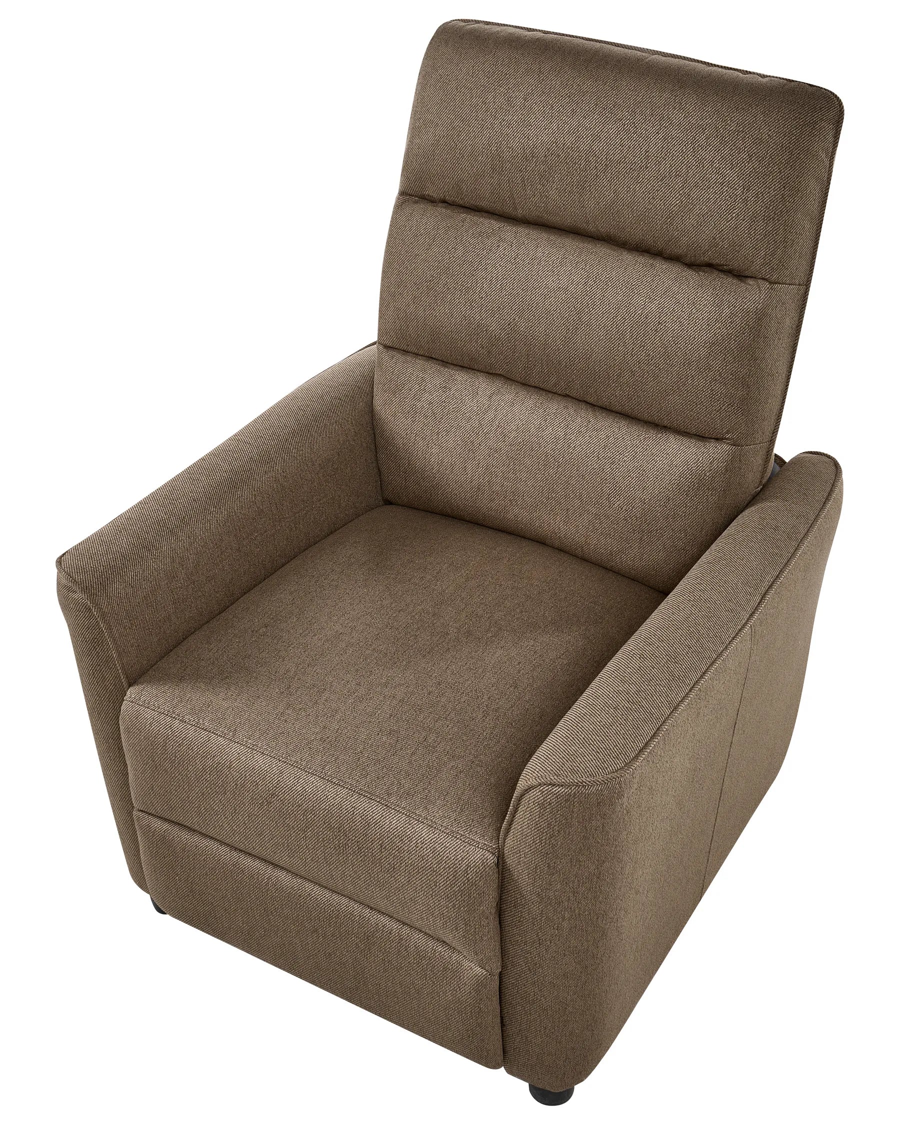 Recliner Chair SANDE with Footrest Fabric Brown