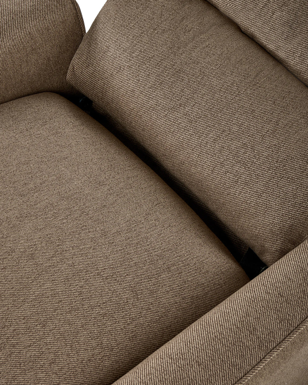 Recliner Chair SANDE with Footrest Fabric Brown