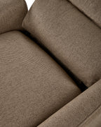 Recliner Chair SANDE with Footrest Fabric Brown