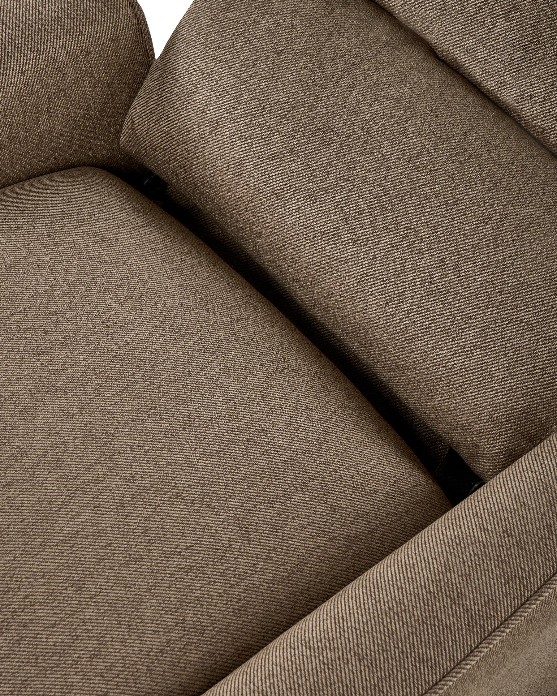Recliner Chair SANDE with Footrest Fabric Brown