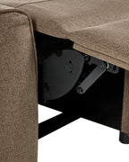 Recliner Chair SANDE with Footrest Fabric Brown