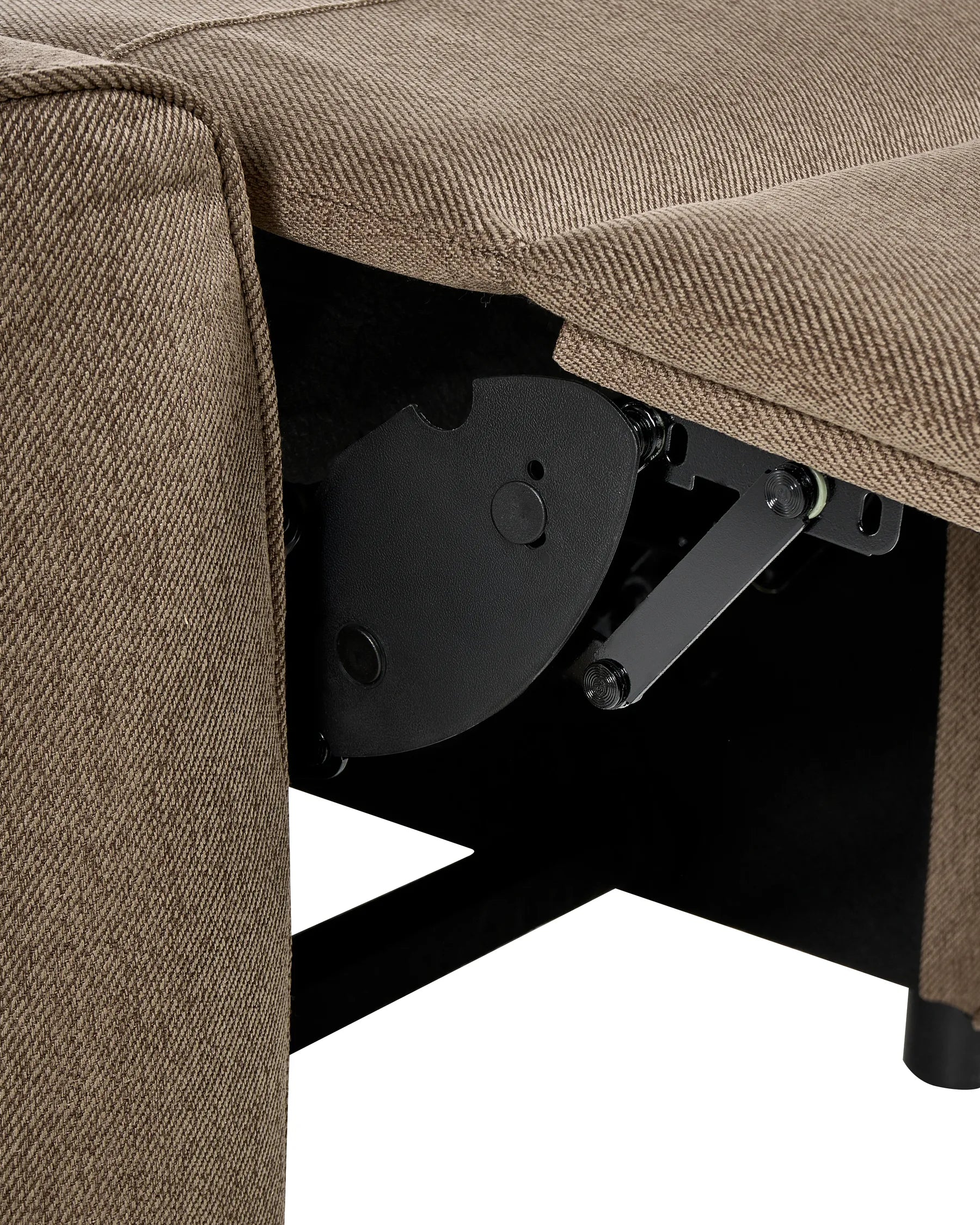 Recliner Chair SANDE with Footrest Fabric Brown