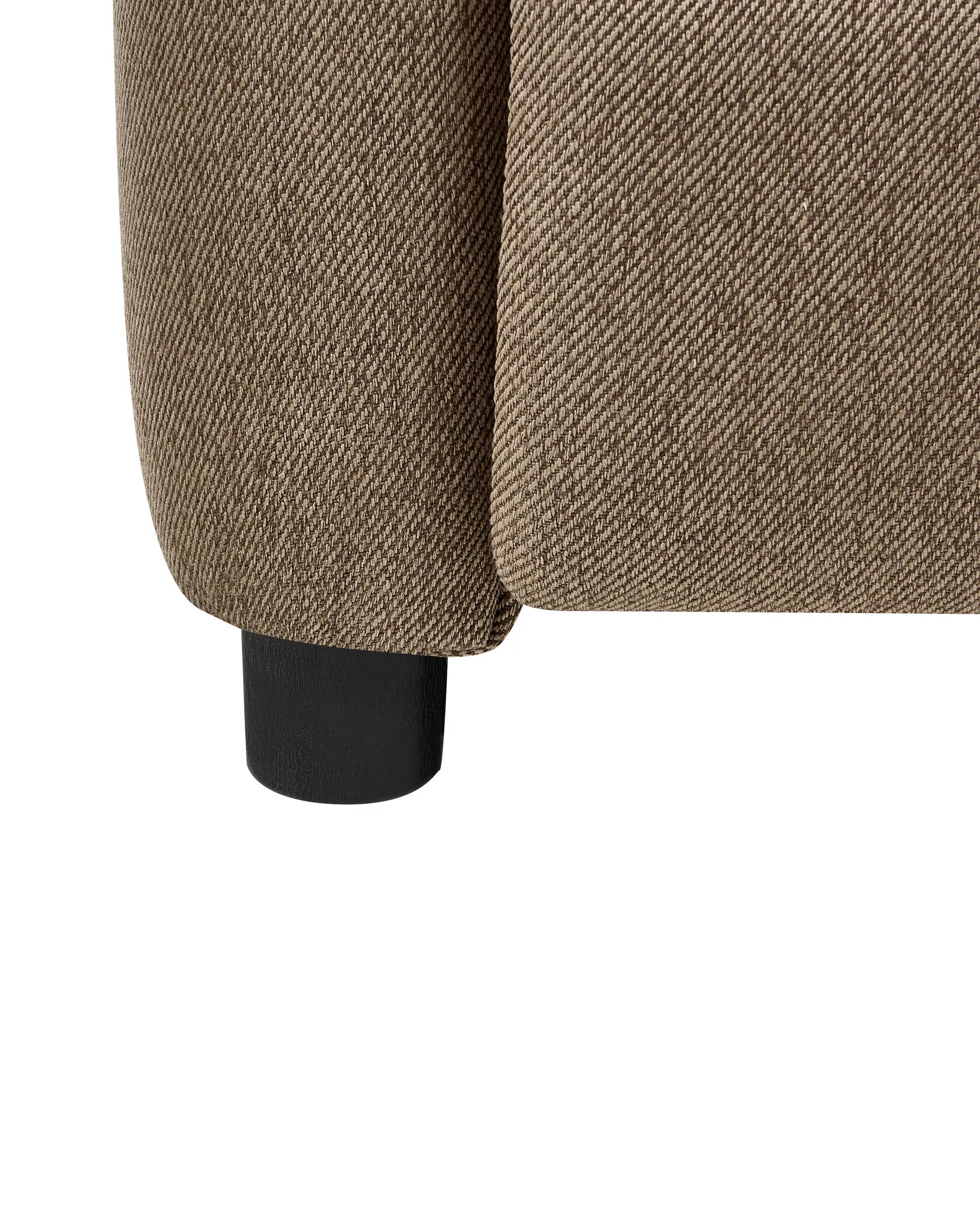 Recliner Chair SANDE with Footrest Fabric Brown