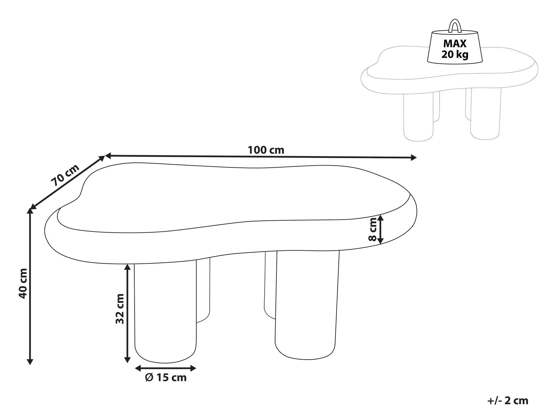Coffee Table ONDLE Taupe