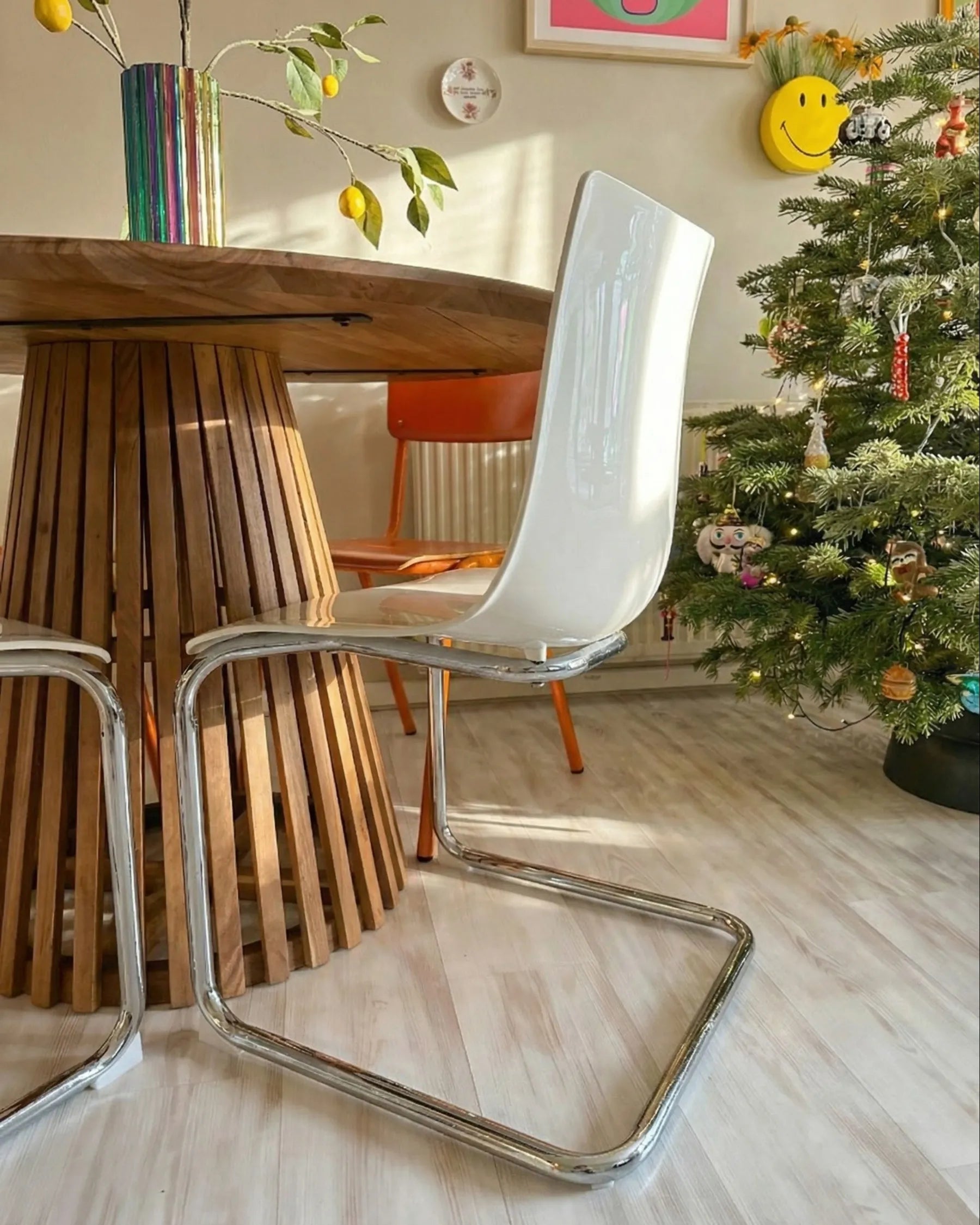 Dining Table MESILLA Brown 120 cm 120 cm Acacia Wood