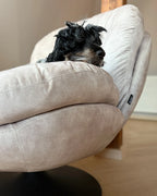 Swivel Armchair NOLVIK Velvet Light Beige