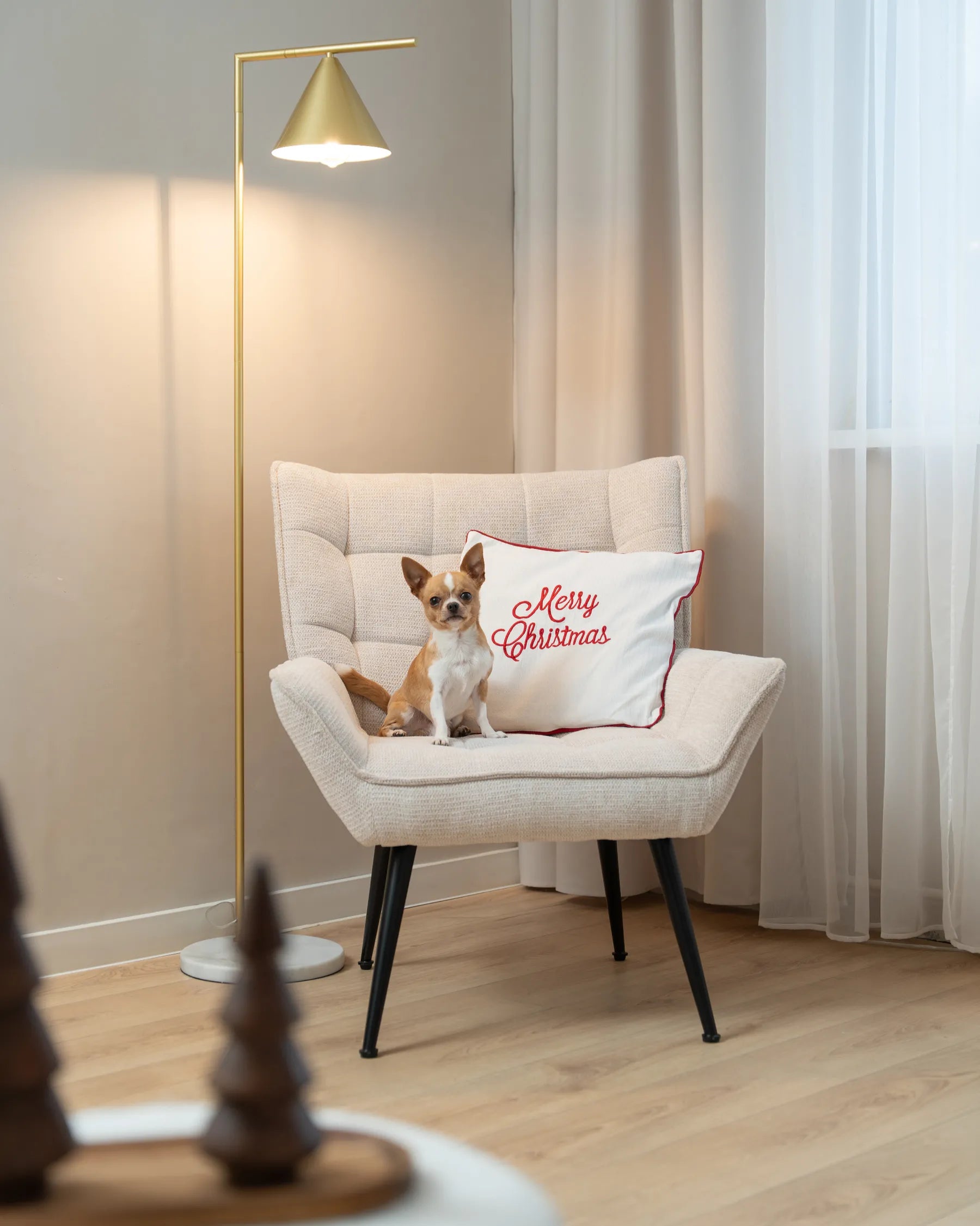 Armchair BELLINGMO Fabric Light Beige