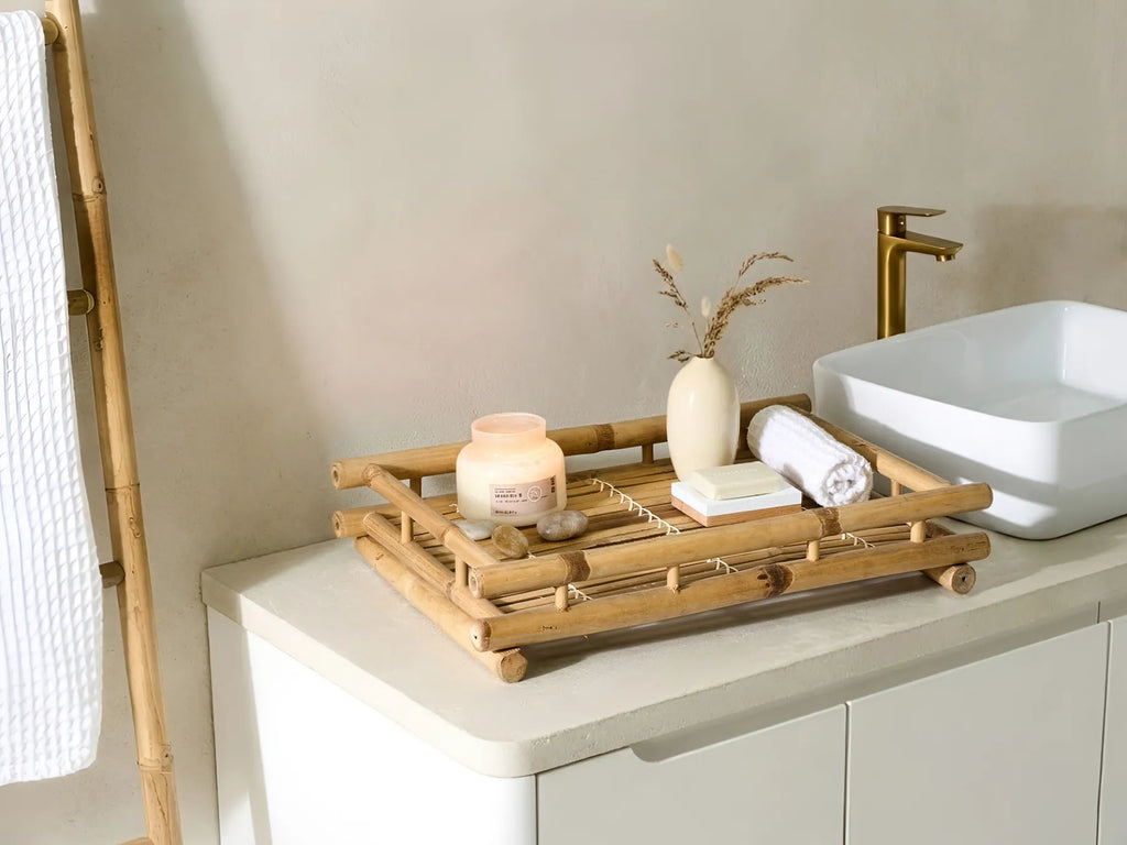 Side Table MISICUNI Bamboo Natural Folding