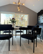 Set of 2 Dining Chairs LYNEY Fabric Black