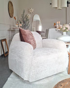 Swivel Armchair AAPUA Fabric Beige