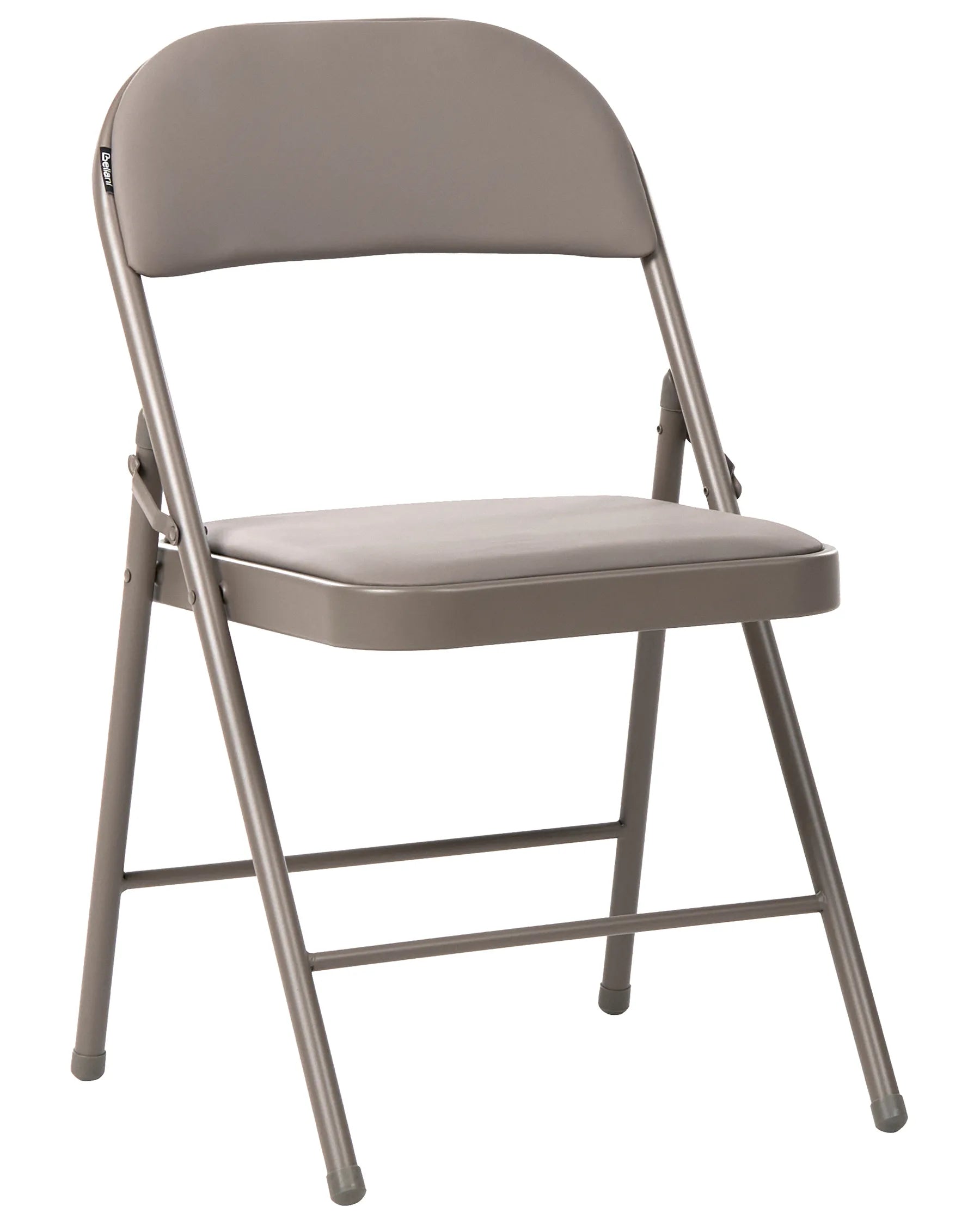 Set of 4 Folding Chairs SHASTA Metal Taupe