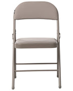 Set of 4 Folding Chairs SHASTA Metal Taupe