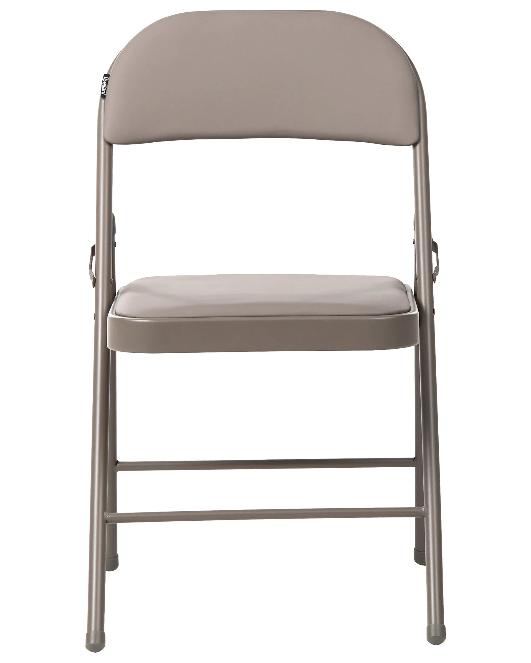 Set of 4 Folding Chairs SHASTA Metal Taupe