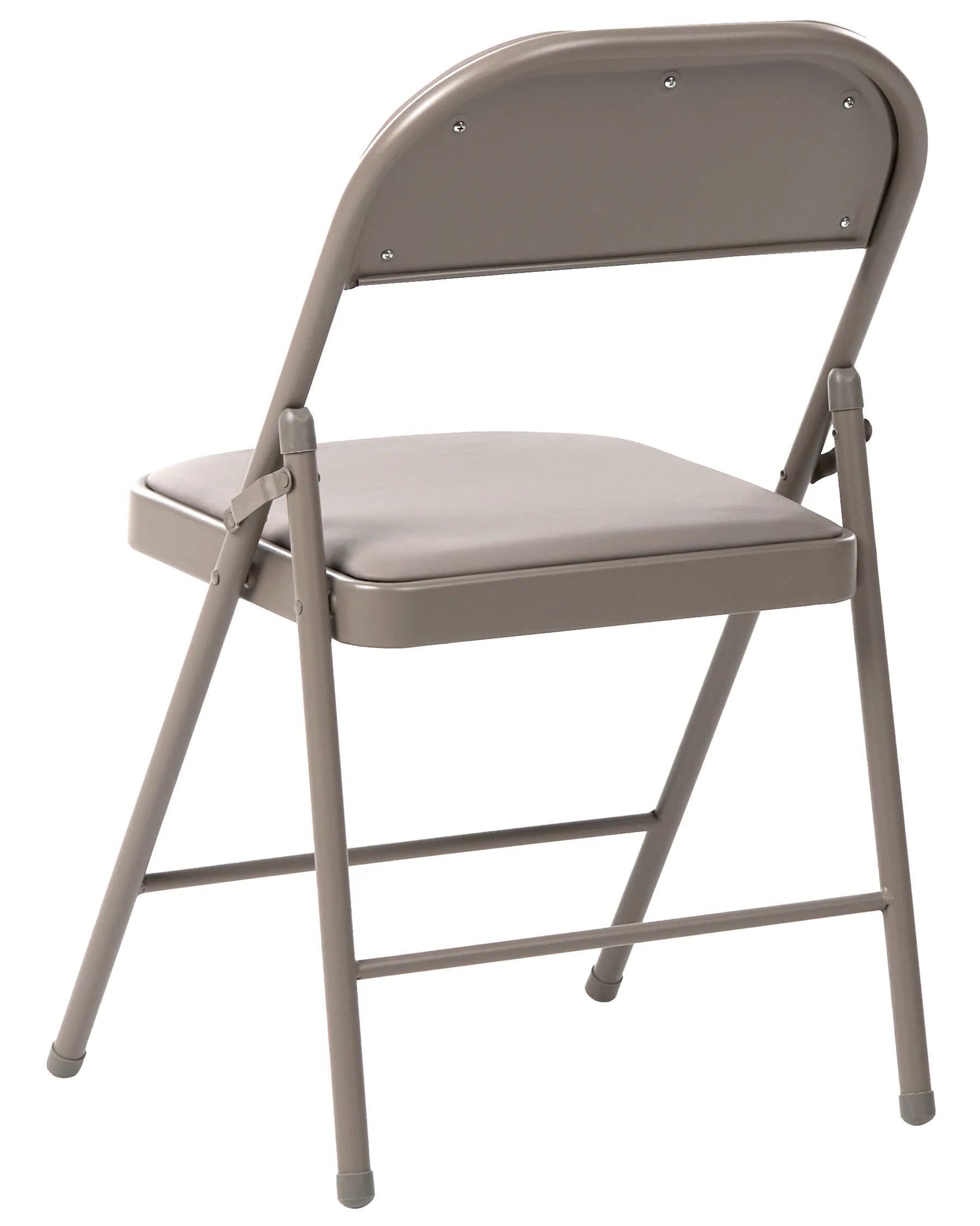 Set of 4 Folding Chairs SHASTA Metal Taupe