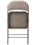 Set of 4 Folding Chairs SHASTA Metal Taupe