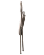 Set of 4 Folding Chairs SHASTA Metal Taupe