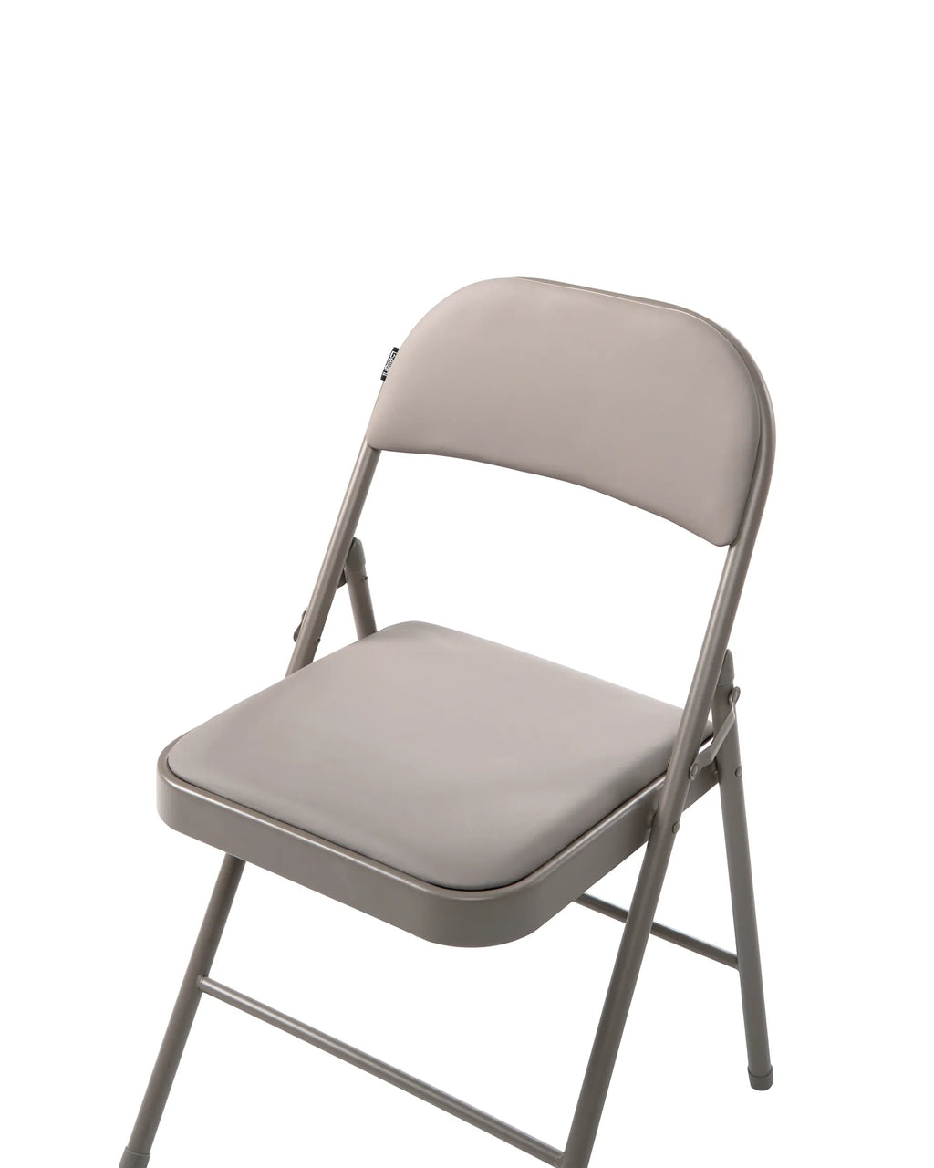 Set of 4 Folding Chairs SHASTA Metal Taupe