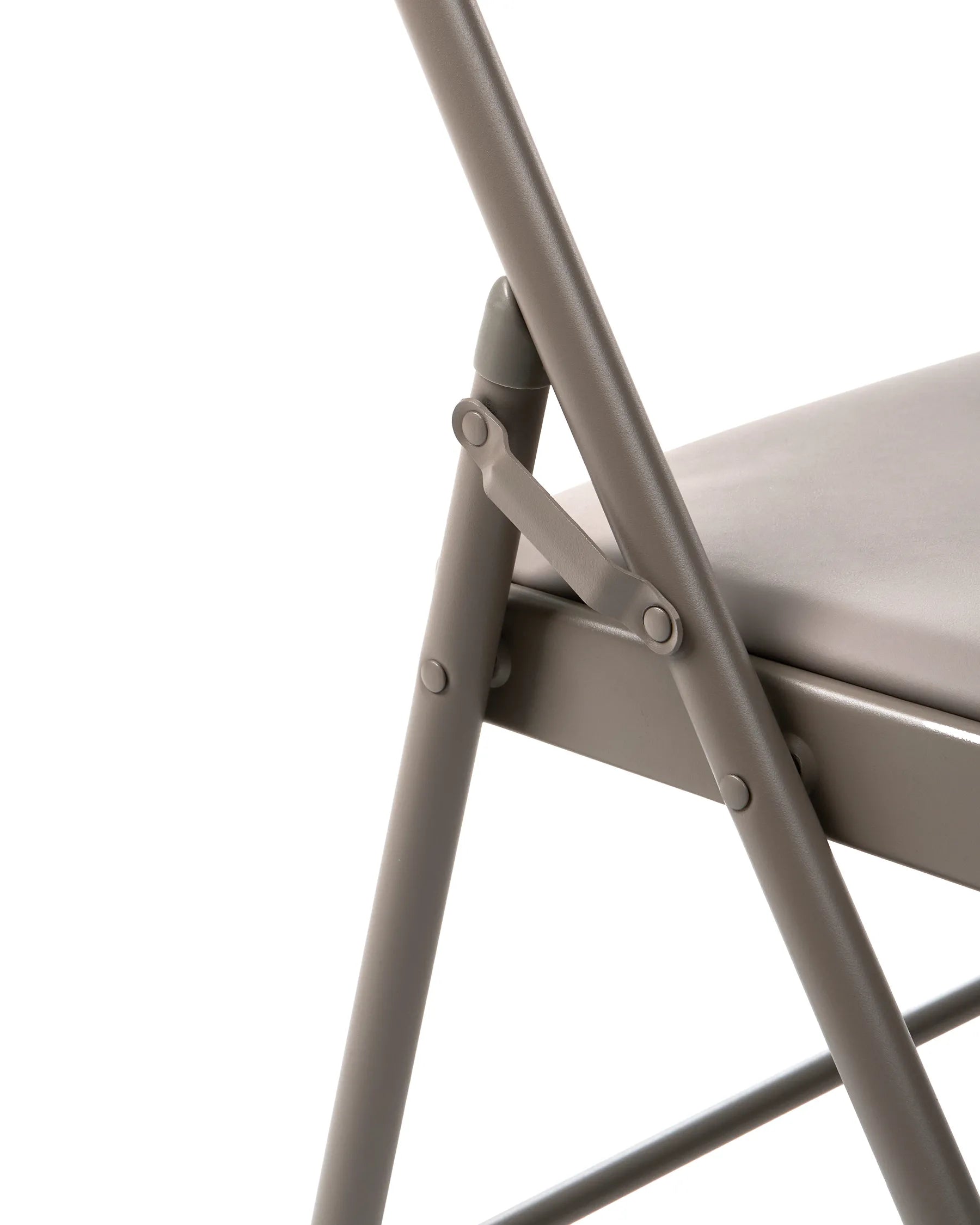Set of 4 Folding Chairs SHASTA Metal Taupe