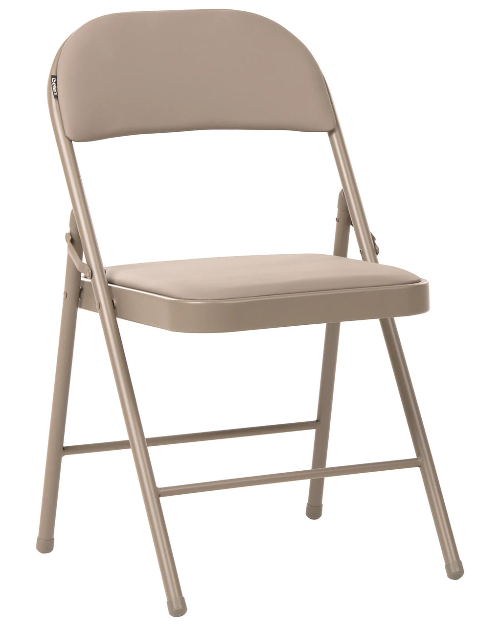 Set of 4 Folding Chairs SHASTA Metal Beige