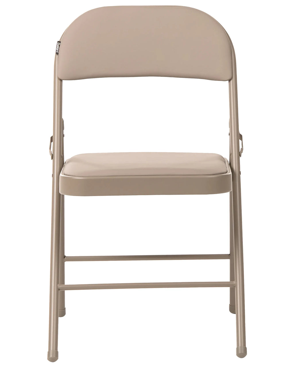 Set of 4 Folding Chairs SHASTA Metal Beige