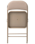 Set of 4 Folding Chairs SHASTA Metal Beige