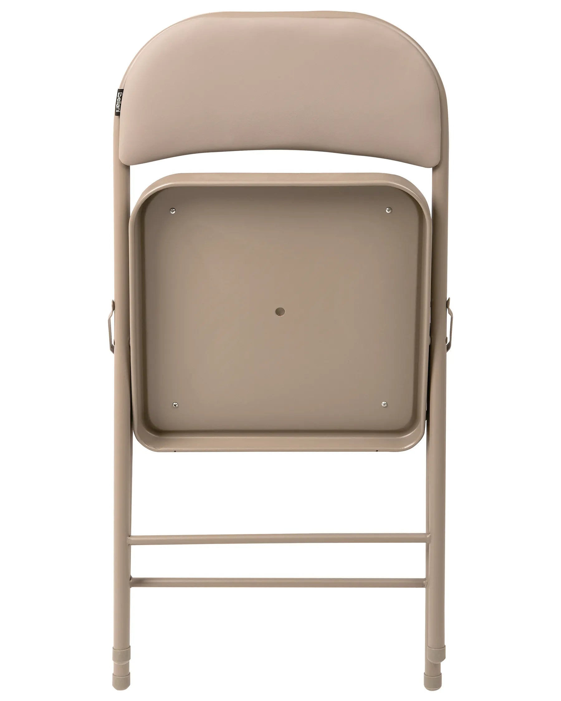 Set of 4 Folding Chairs SHASTA Metal Beige