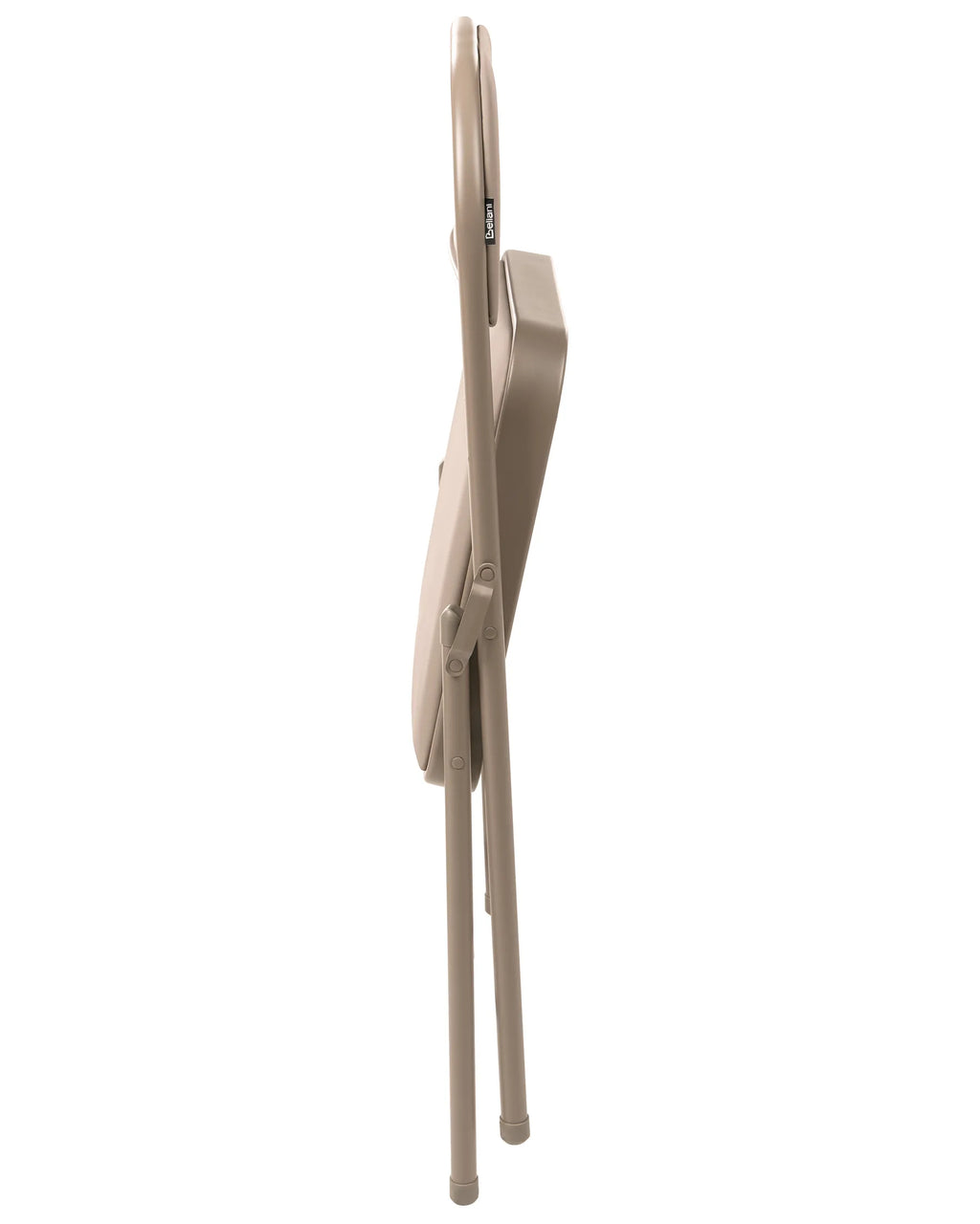 Set of 4 Folding Chairs SHASTA Metal Beige