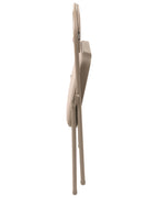 Set of 4 Folding Chairs SHASTA Metal Beige