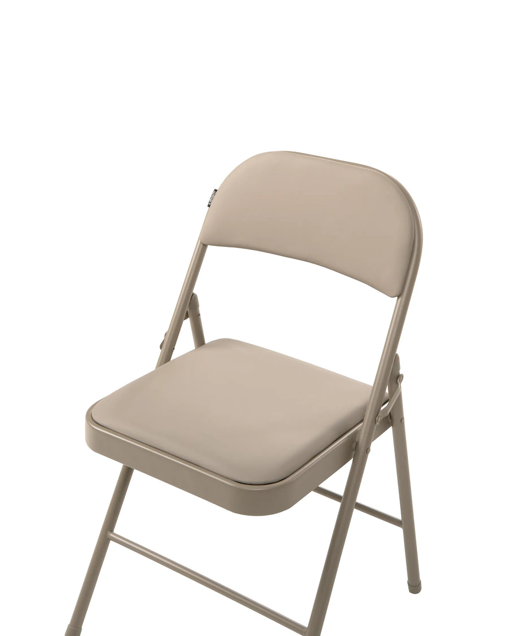 Set of 4 Folding Chairs SHASTA Metal Beige