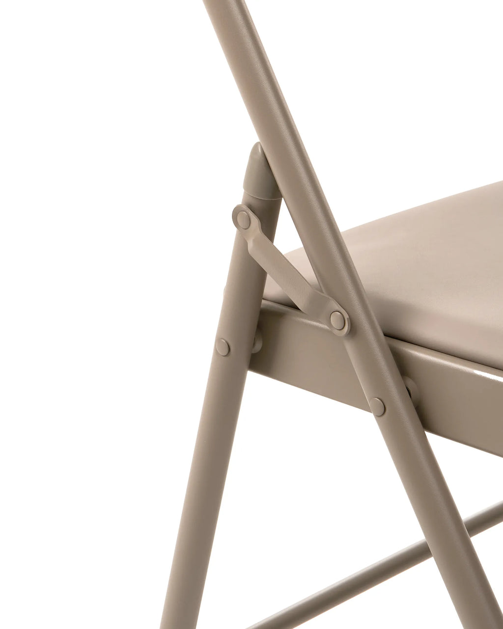 Set of 4 Folding Chairs SHASTA Metal Beige