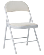Set of 4 Folding Chairs SHASTA Metal White