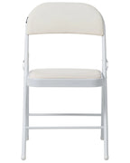 Set of 4 Folding Chairs SHASTA Metal White