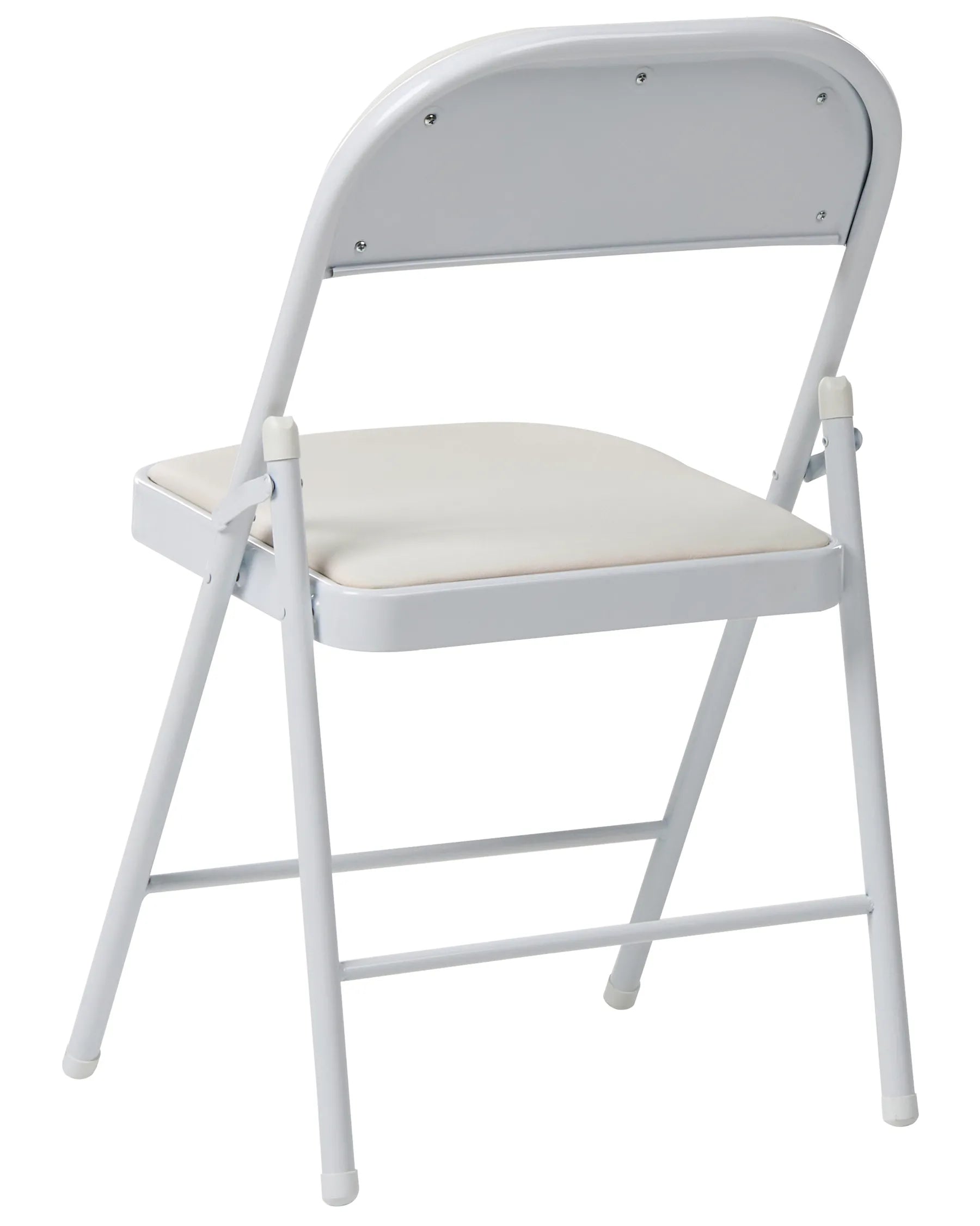Set of 4 Folding Chairs SHASTA Metal White