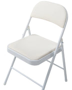 Set of 4 Folding Chairs SHASTA Metal White