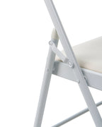 Set of 4 Folding Chairs SHASTA Metal White