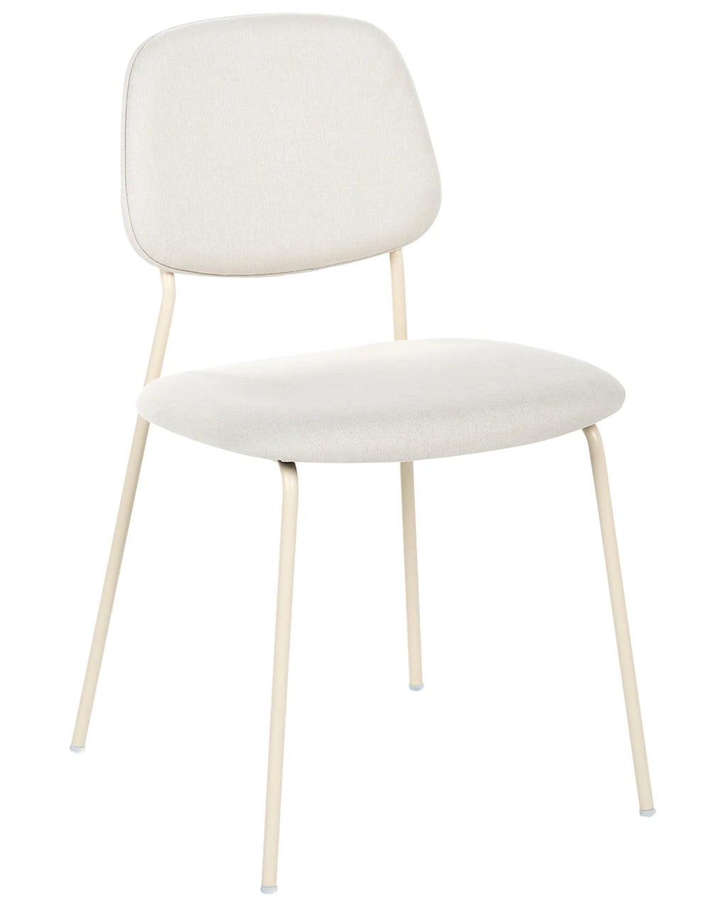 Set of 4 Dining Chairs RILEY Fabric Off-White