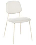 Set of 4 Dining Chairs RILEY Fabric Off-White