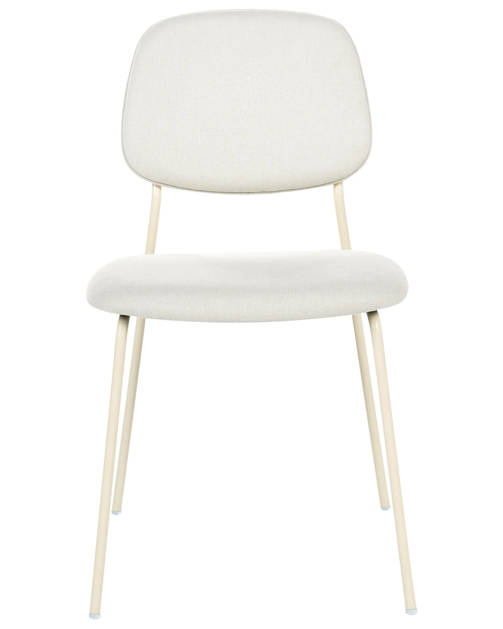 Set of 4 Dining Chairs RILEY Fabric Off-White
