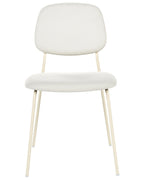 Set of 4 Dining Chairs RILEY Fabric Off-White