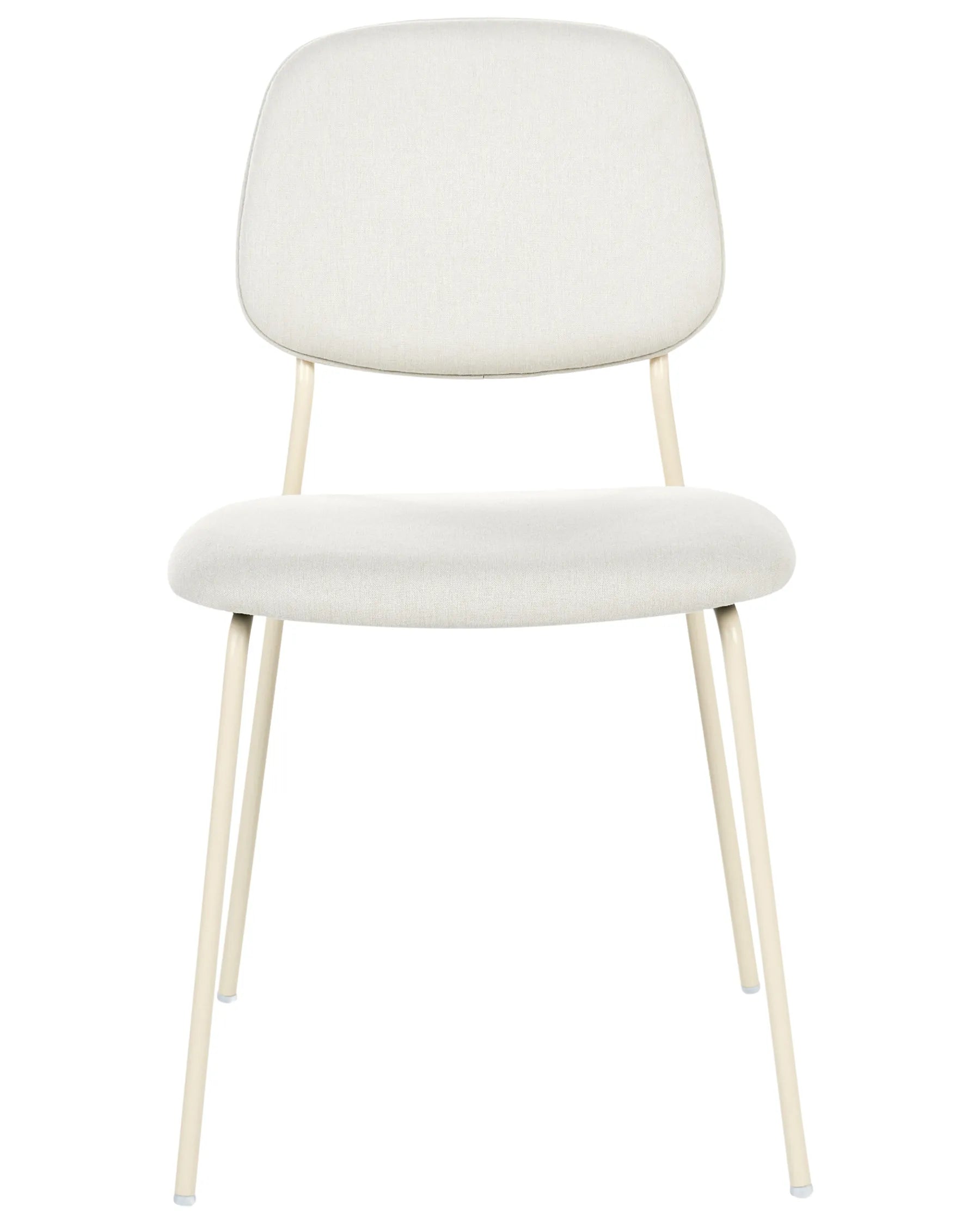 Set of 4 Dining Chairs RILEY Fabric Off-White