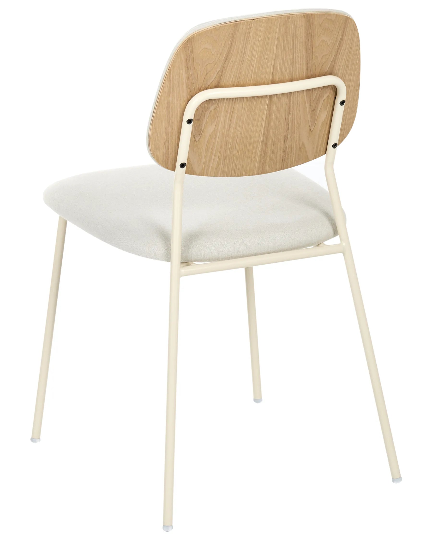 Set of 4 Dining Chairs RILEY Fabric Off-White